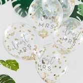 Botanical Hen Party Almost Mrs Confetti Balloons 5pk